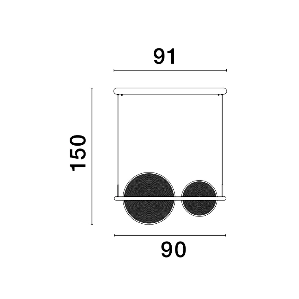 Strakke hanglamp Noah koffie bruin Lyora 5212017439406