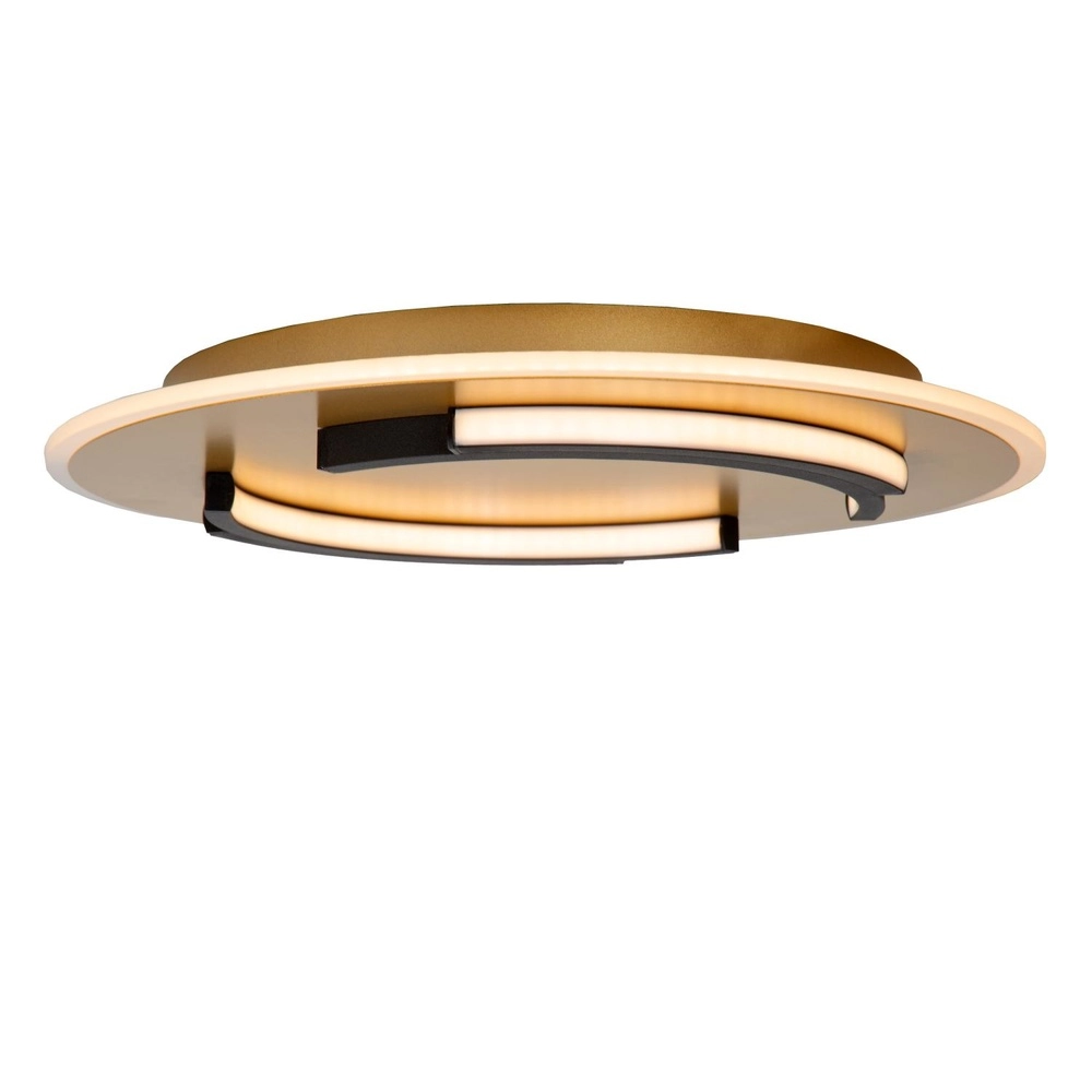 Design plafonniere Andreas Ø 39,6cm - 30W zwart met goud Lucide 5411212441744