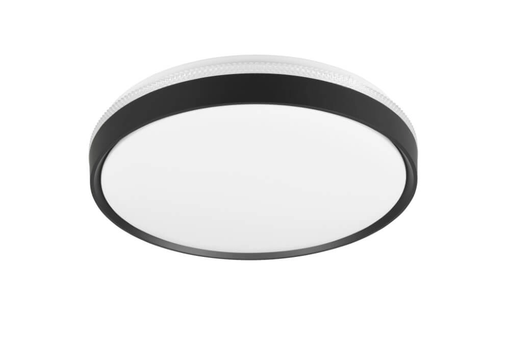 Zwarte plafonnière Spacy met afstandsbediening Trio 4017807612943