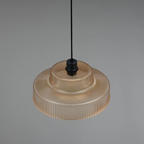 Klassieke hanglamp Abella amber glas Trio 4017807682021