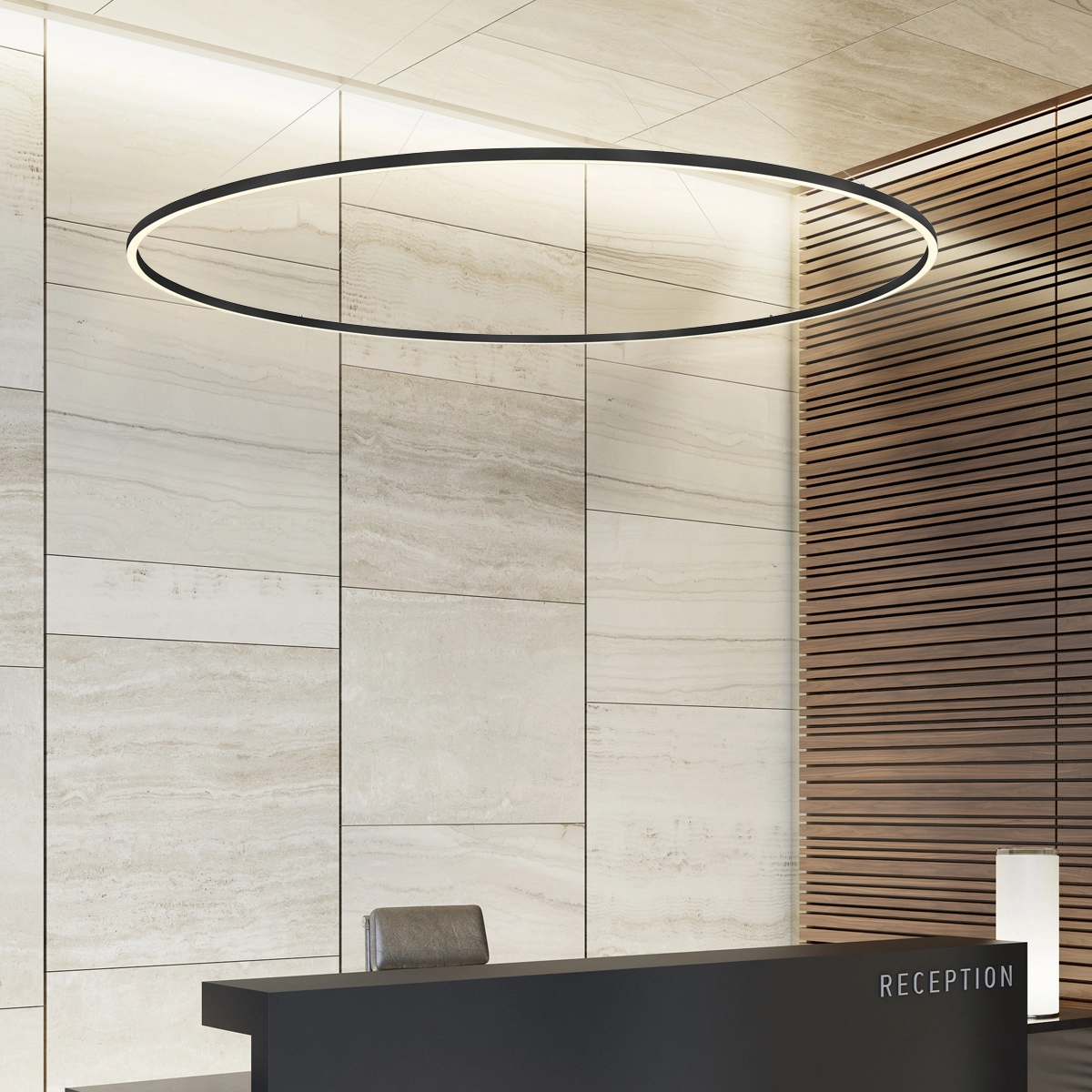 Design hanglamp Compass Ø 200cm zwart Lyora 5053423308074