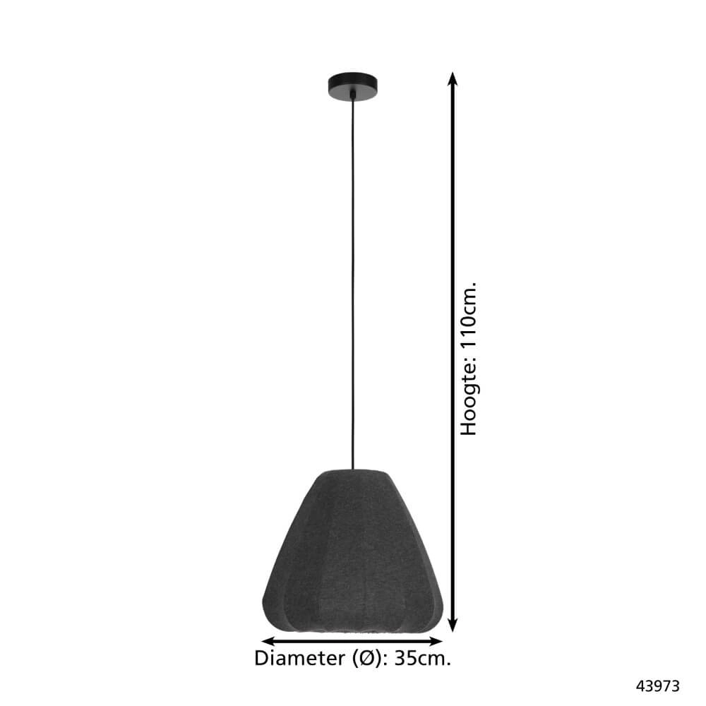 Stoffen hanglamp Barlaston Ø 35cm Eglo 9002759439736