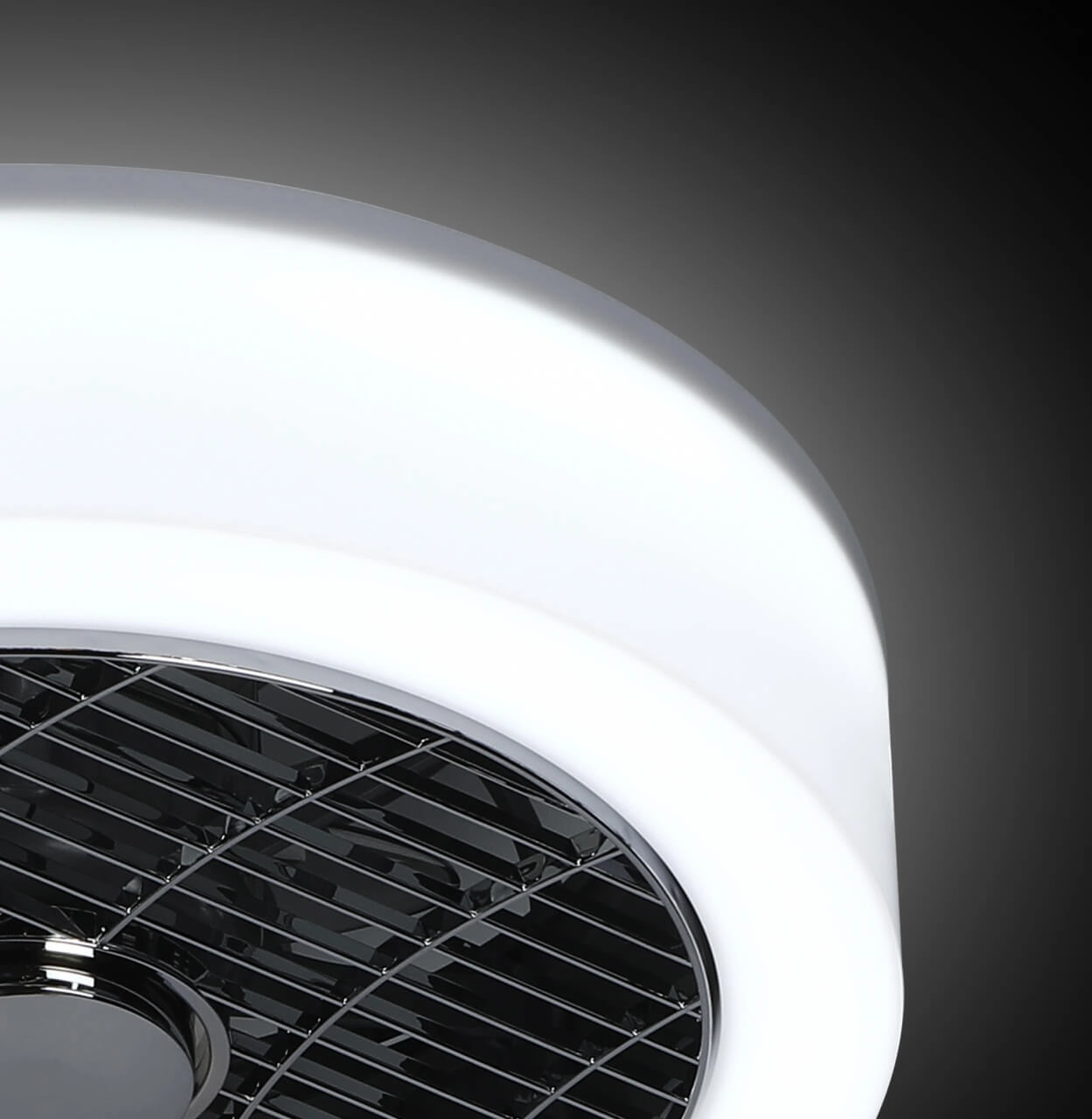 Plafondventilator lamp The Fan 40cm - 2700-4000K wit met zwart ETH 8720195300564