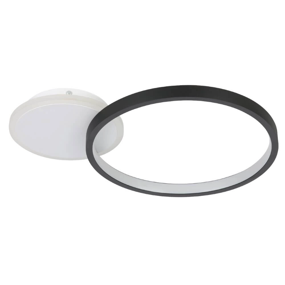 Instelbare led plafondlamp Gafares rond - zwart