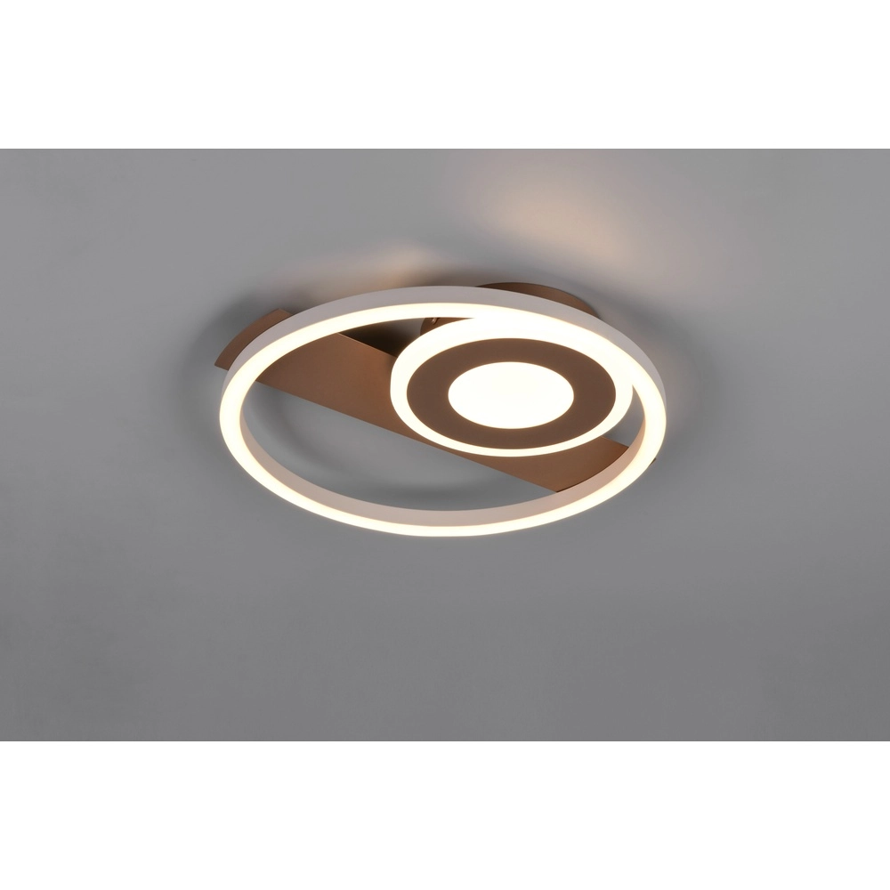 Moderne plafondlamp Horus mokka bruin Trio 4017807653380