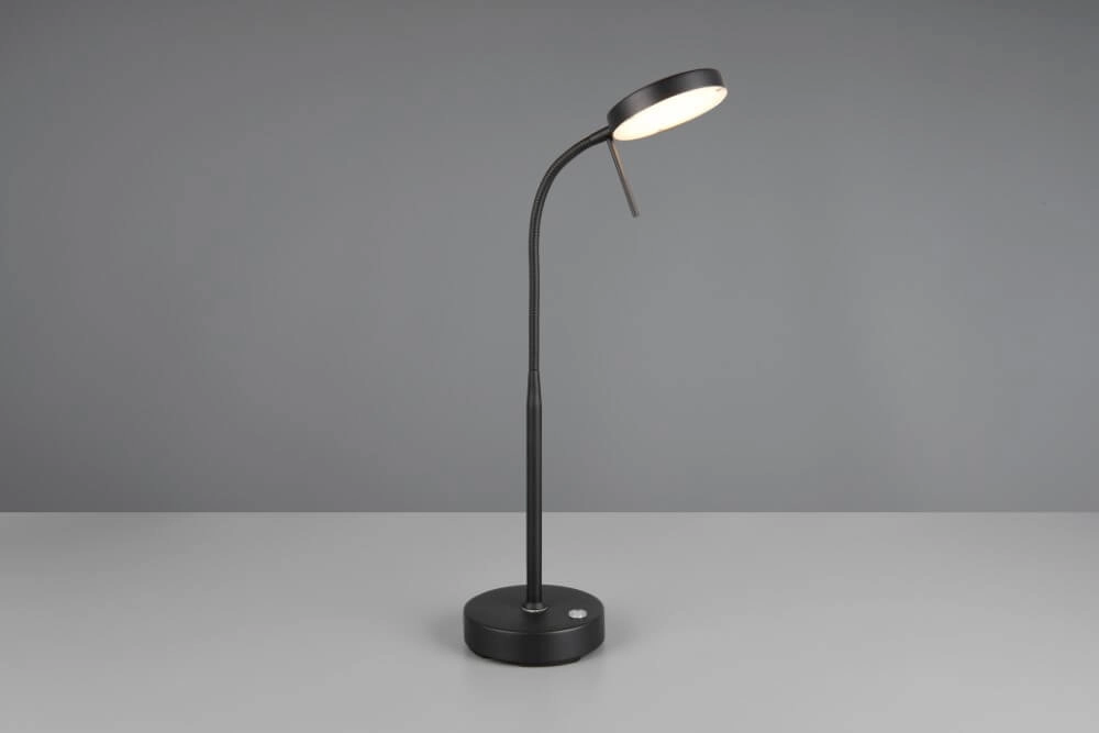 Zwarte bureaulamp Moreno oplaadbaar