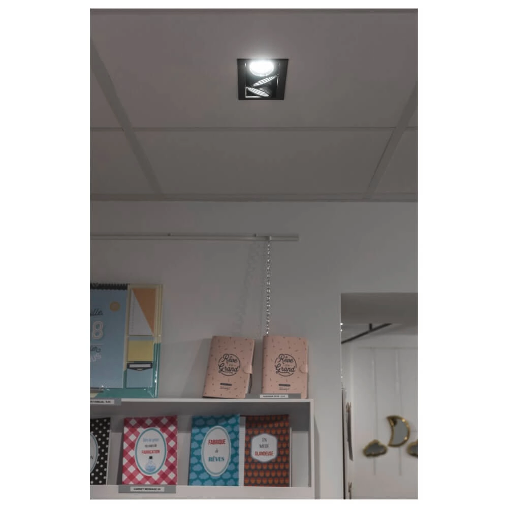 Vierkante led inbouwspot Kadux Triple 3x Led - zwart - 3000K SLV 4024163278867