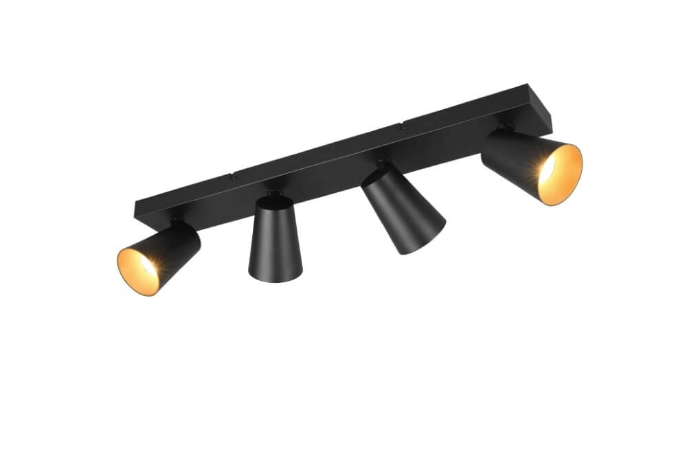 4-licht opbouwspot Sharp zwart