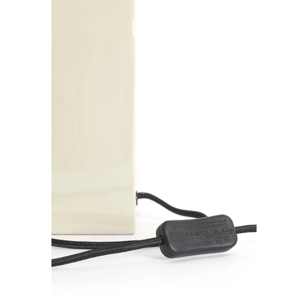 Crème bureaulamp Cardona met nikkel - 1x E27 Light & Living 8717807816254