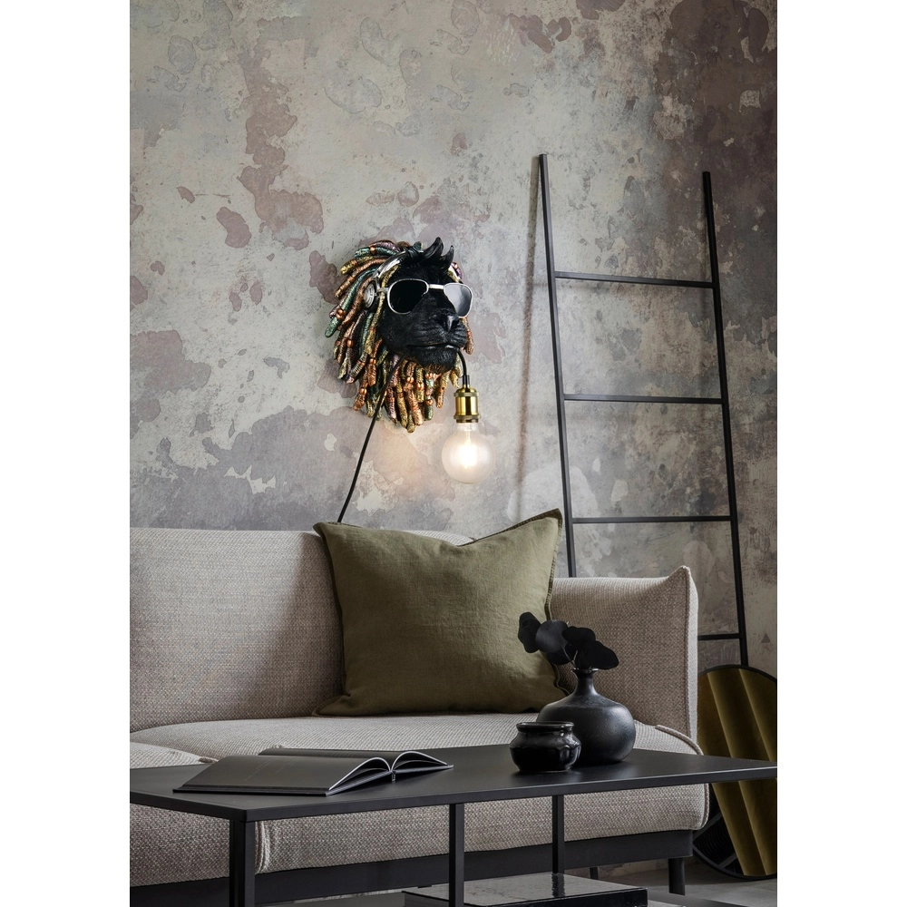 Wandlamp Leo zwart Trio 4017807677911