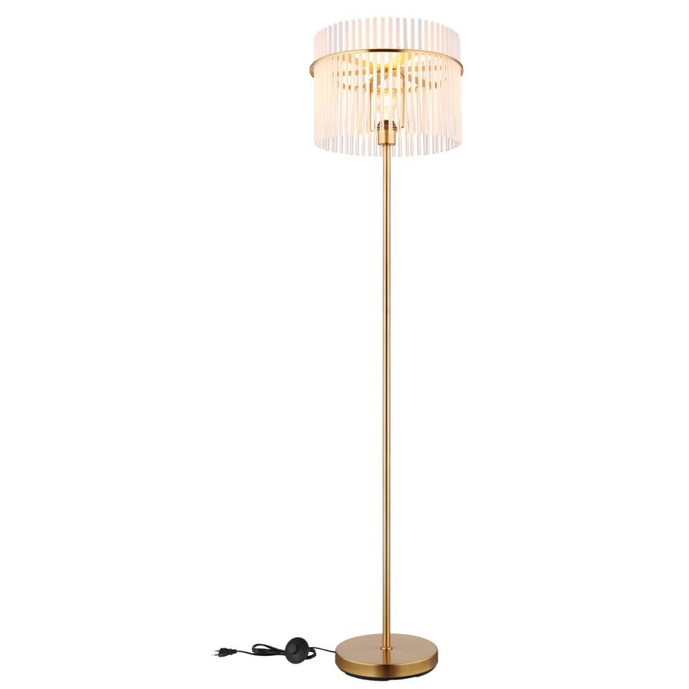 Gouden vloerlamp Gorley met glas Ø 38cm Globo 9007371446810