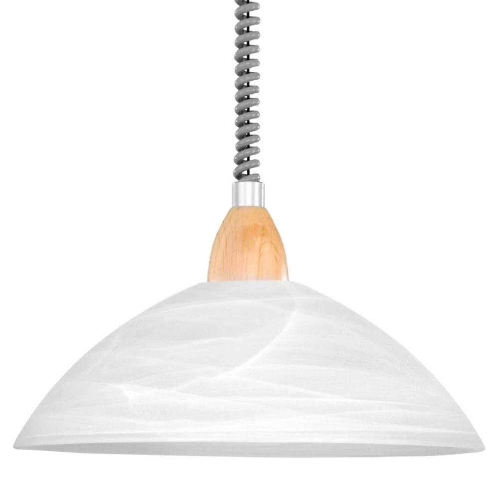 Hanglamp Lord 2 wit met houtbruin Hanglamp Lord 2 wit met houtbruin