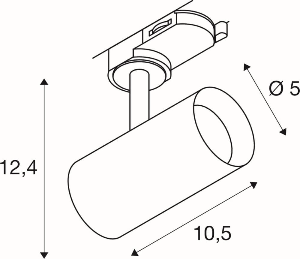 Led railspot Noblo 3-fase - zwart - 2000-3000K SLV 4024163276344