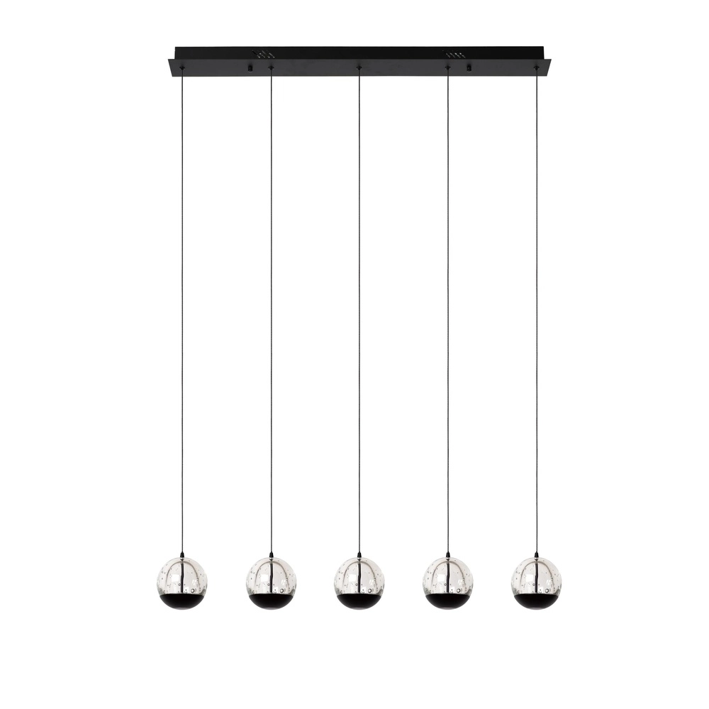 Design hanglamp Sentubal 5-lichts zwart