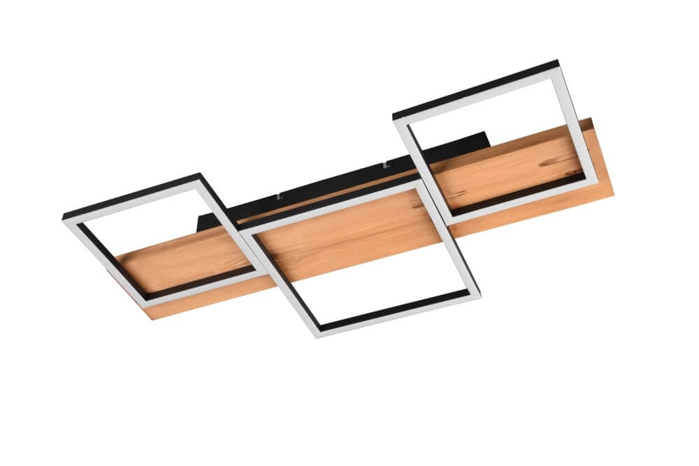 Houten led plafondlamp Harper 3-lichts Trio 4017807524994