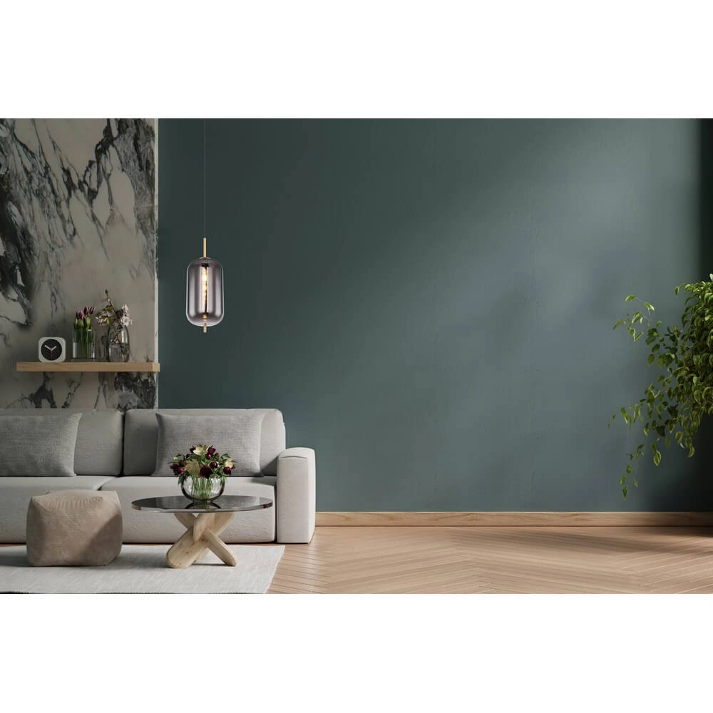 Gouden hanglamp Blacky I enkel Ø 22cm Globo 9007371425037