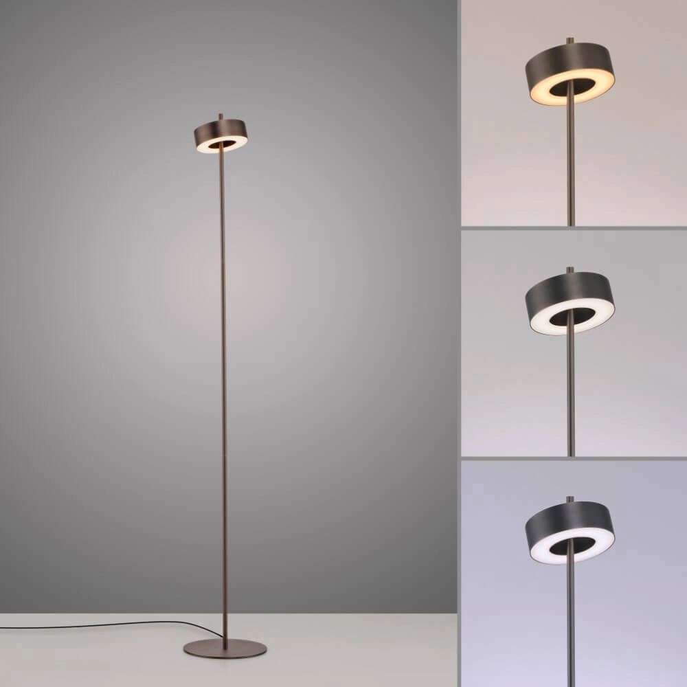 Vloerlamp Q-Rotate design bruin Paul Neuhaus 4012248383230