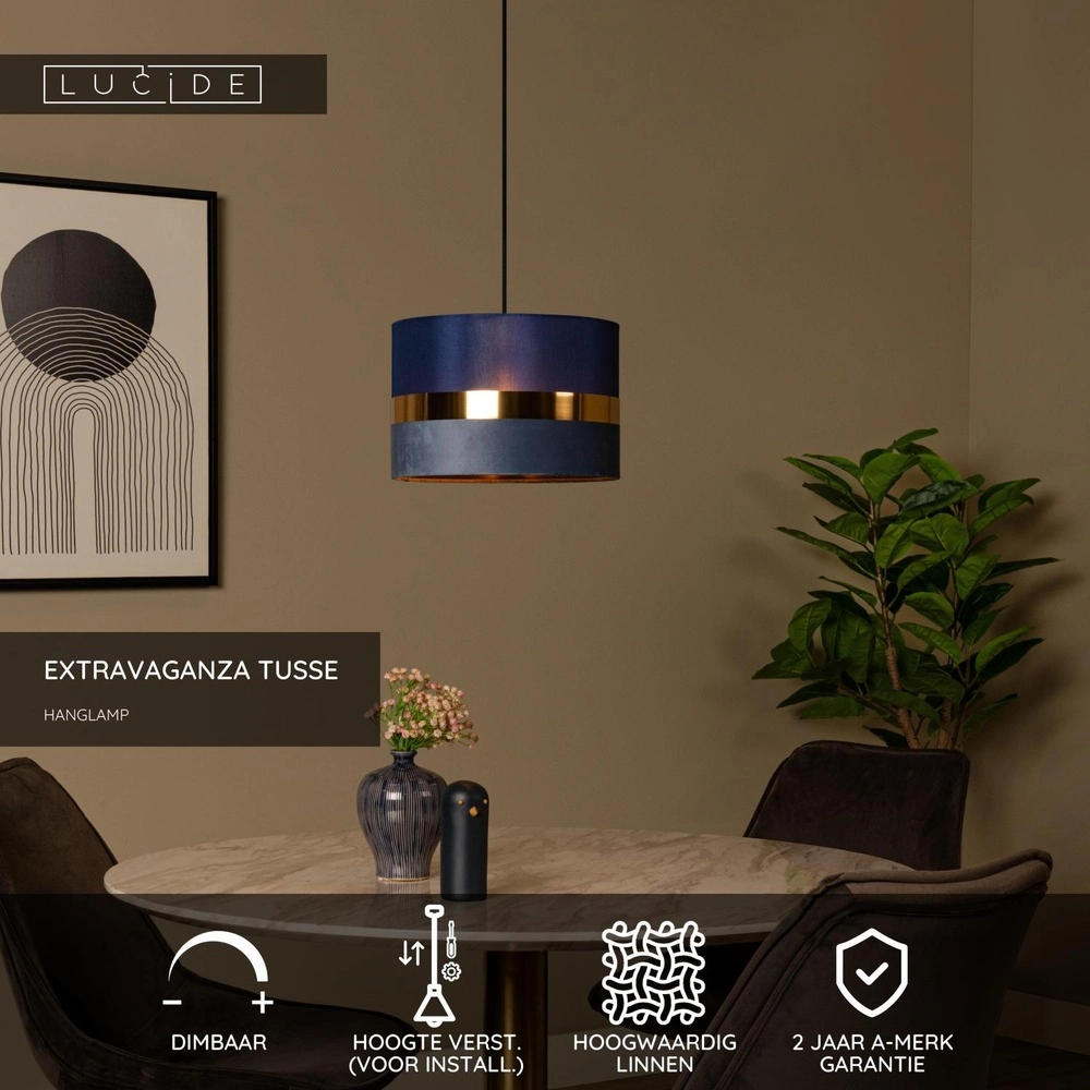 Design hanglamp Extravaganza Tusse blauw Lucide 5411212105622