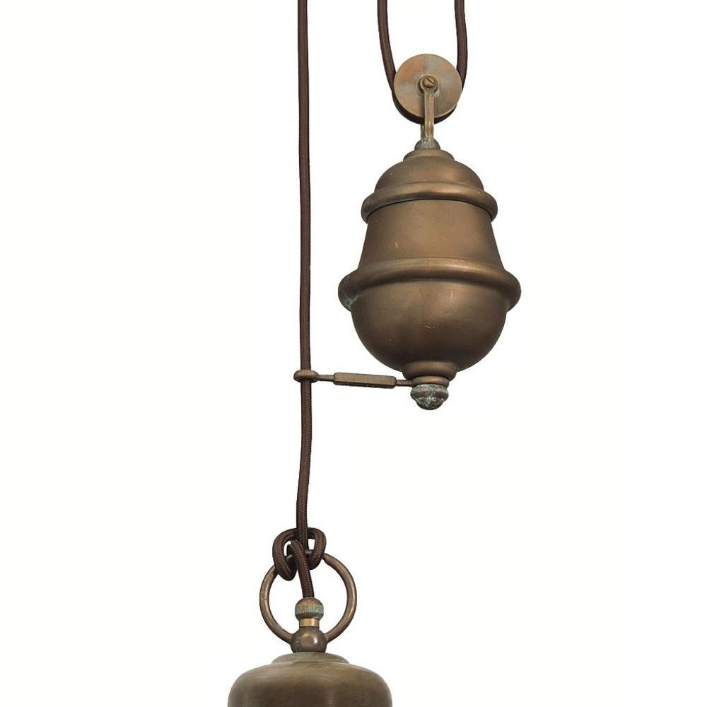 Landelijke hanglamp Veranda 1 30cm koperbruin Franssen 8021035005756