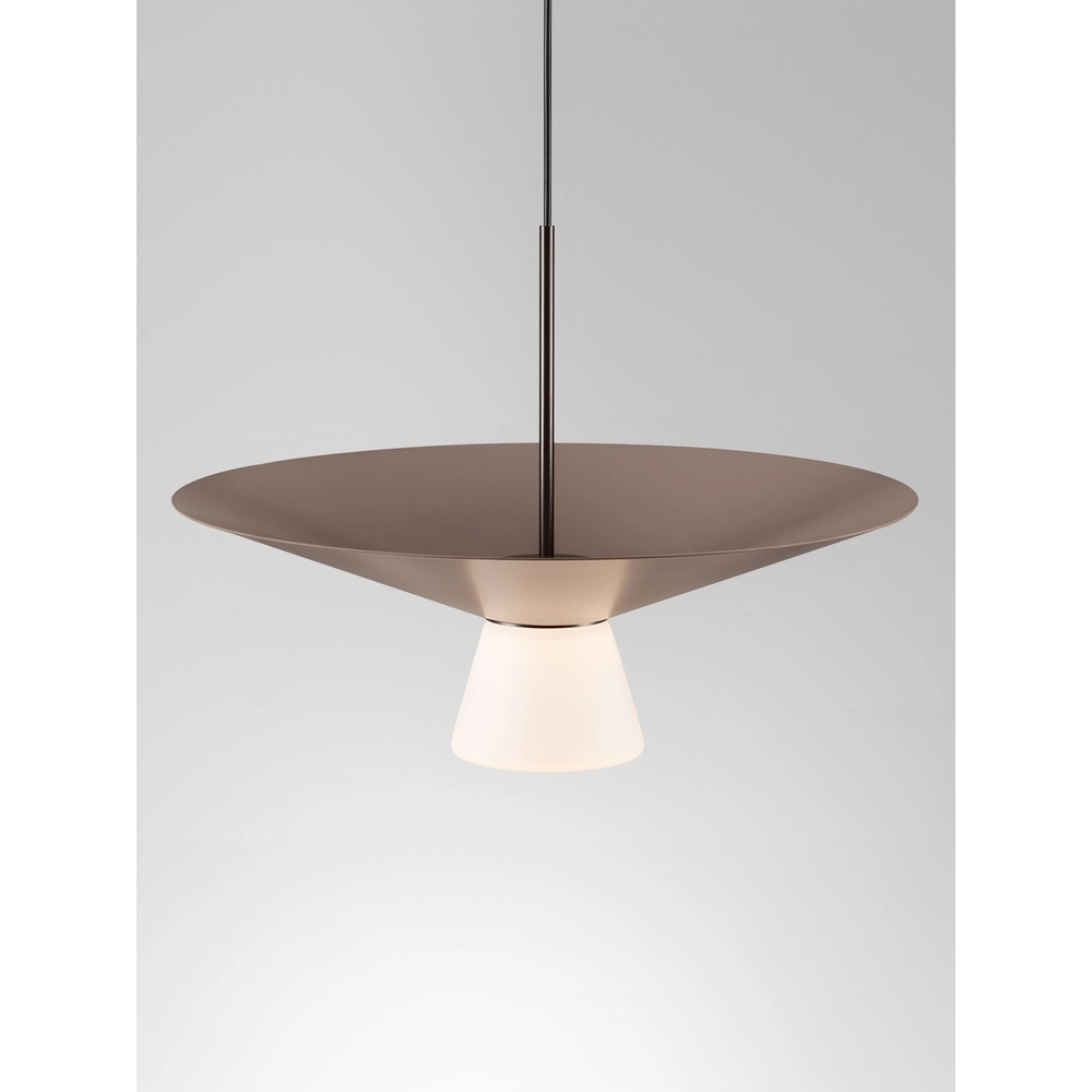 Design hanglamp Baris wit met grijs en bruin Ø 38cm Lyora 5212017495297