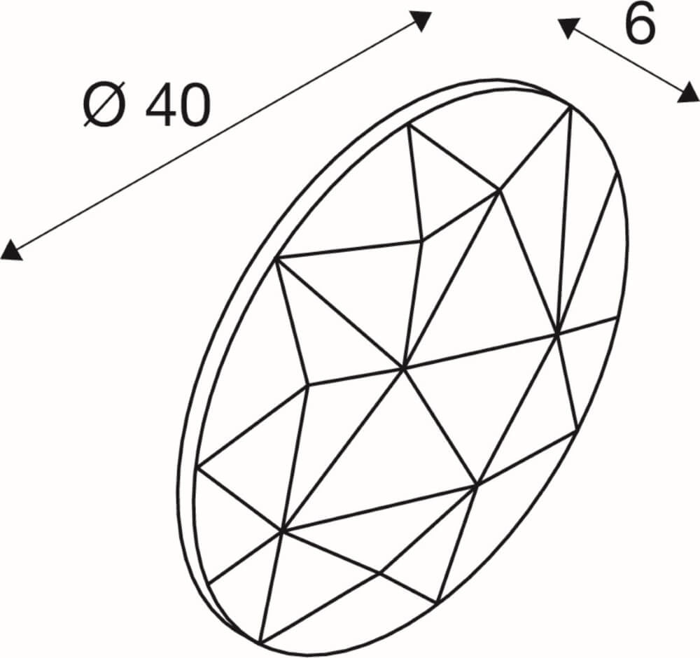 Vilt kap Mana Ø 40cm - grijs SLV 4024163248112