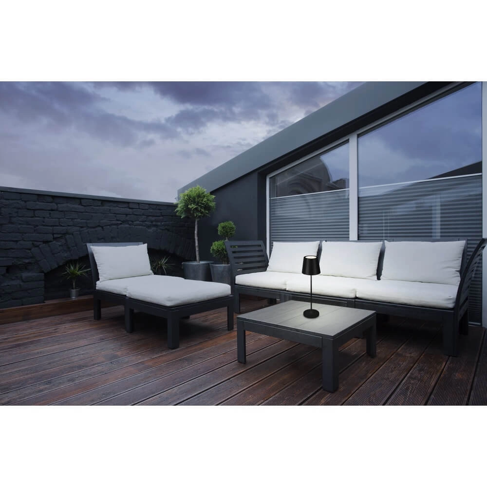 Zwarte tafellamp Cabozo oplaadbaar Eglo 9002759757946
