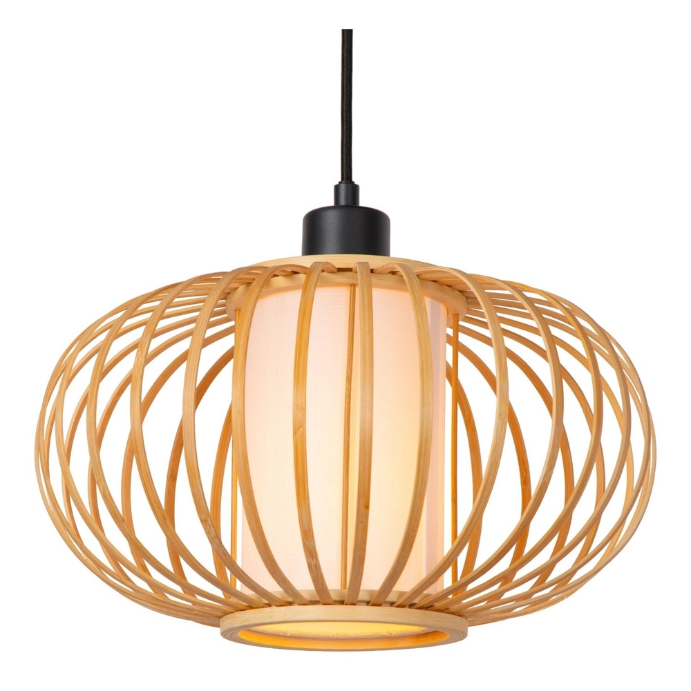 Hanglamp Thuline houtlook 3-lichts Lucide 5411212051806