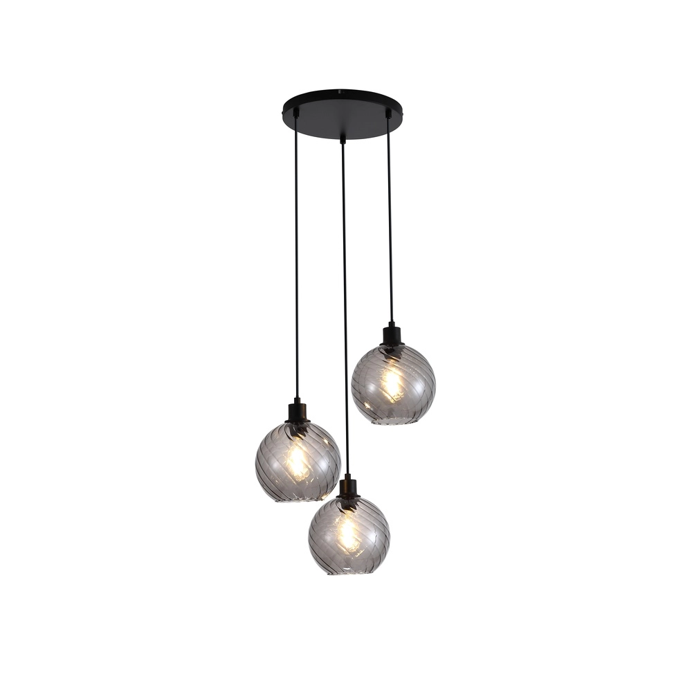 Hanglamp Radiance 3-lichts zwart Hanglamp Radiance 3-lichts zwart