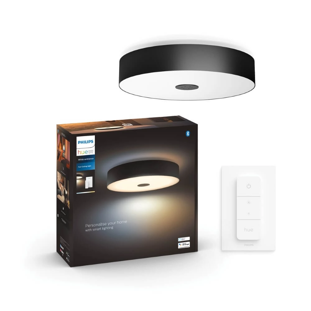 Plafondlamp Hue Fair - White Ambiance Ø 44,4cm zwart Philips 8719514341258
