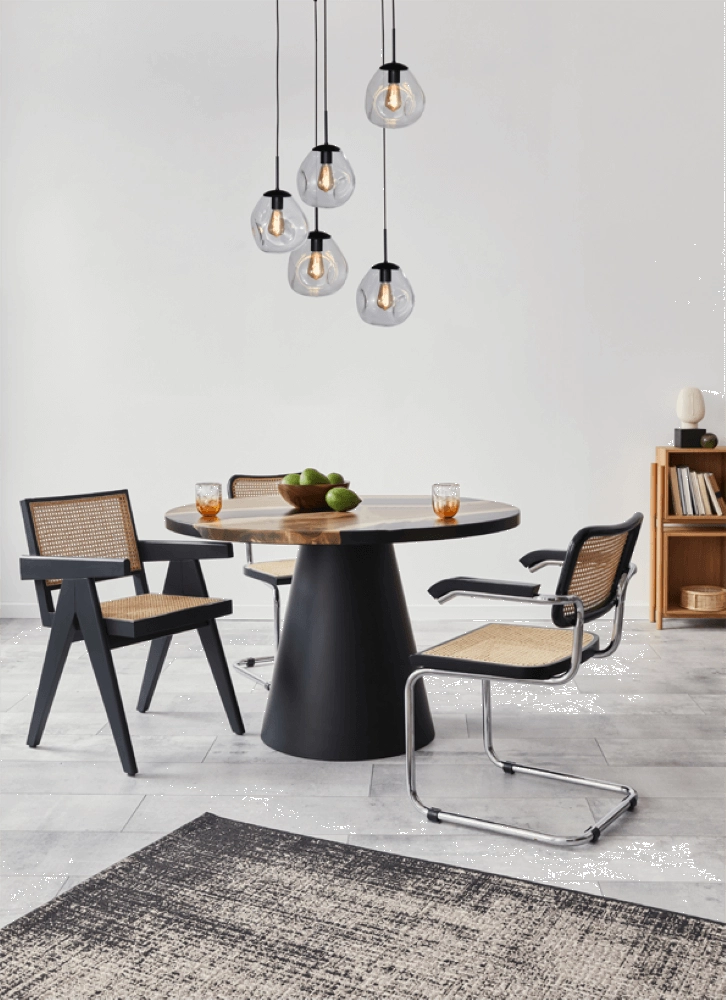 Vide hanglamp Lava 5x helder glas Ø 24cm Masterlight 8718121286518