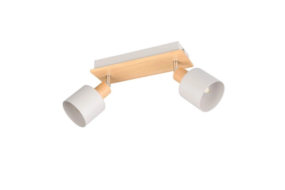 Dubbele plafondlamp Shanti met houtlook Trio 4017807615722