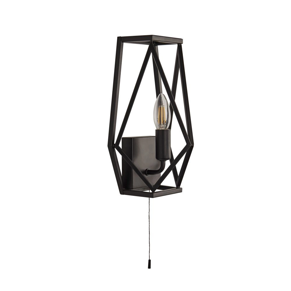 Zwarte wandlamp Chassis Searchlight 5053423159300