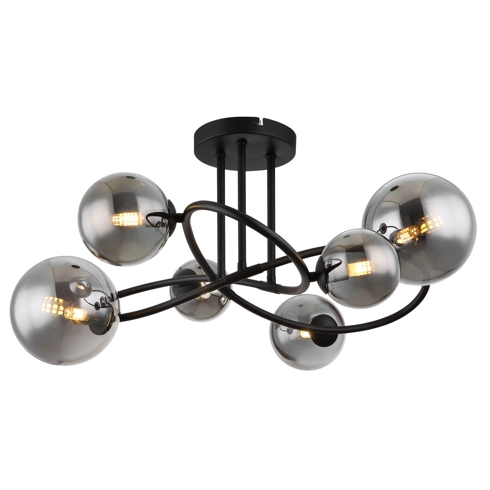 Zwarte plafondlamp Riha design