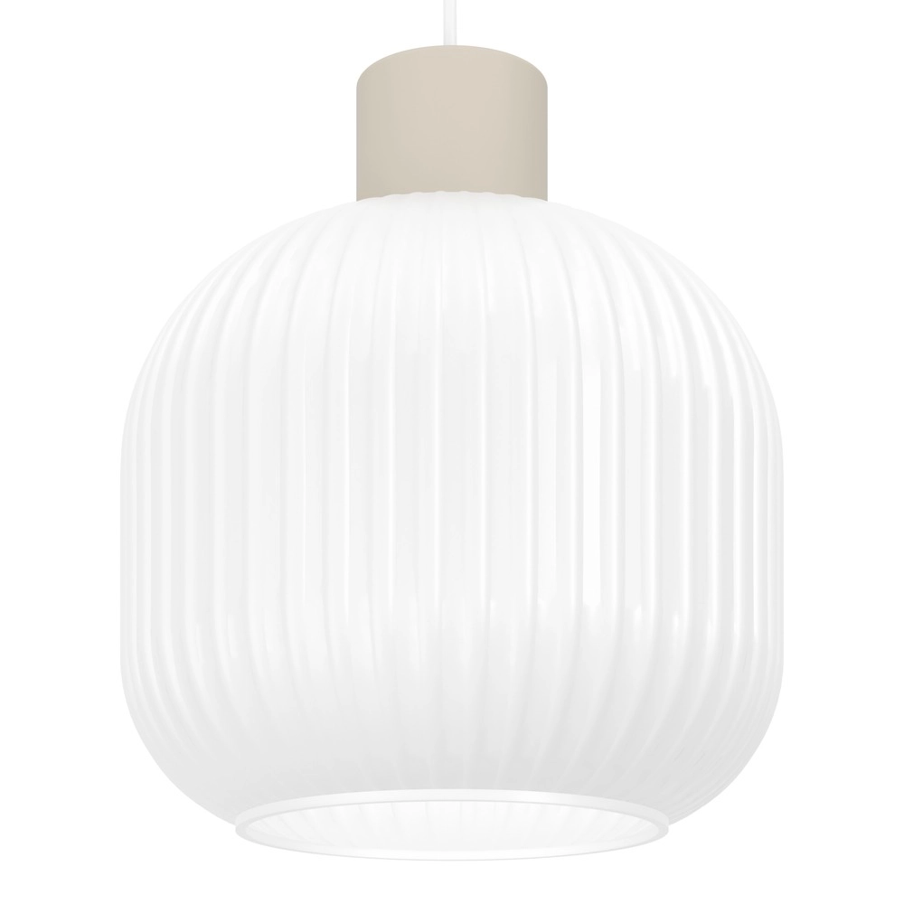 Design hanglamp Dasmina zand bruin met wit Ø 20cm Eglo 9008606406265