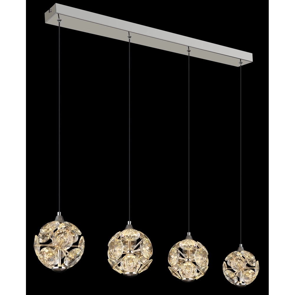 4-lichts hanglamp Virina chroom Globo 9007371481255