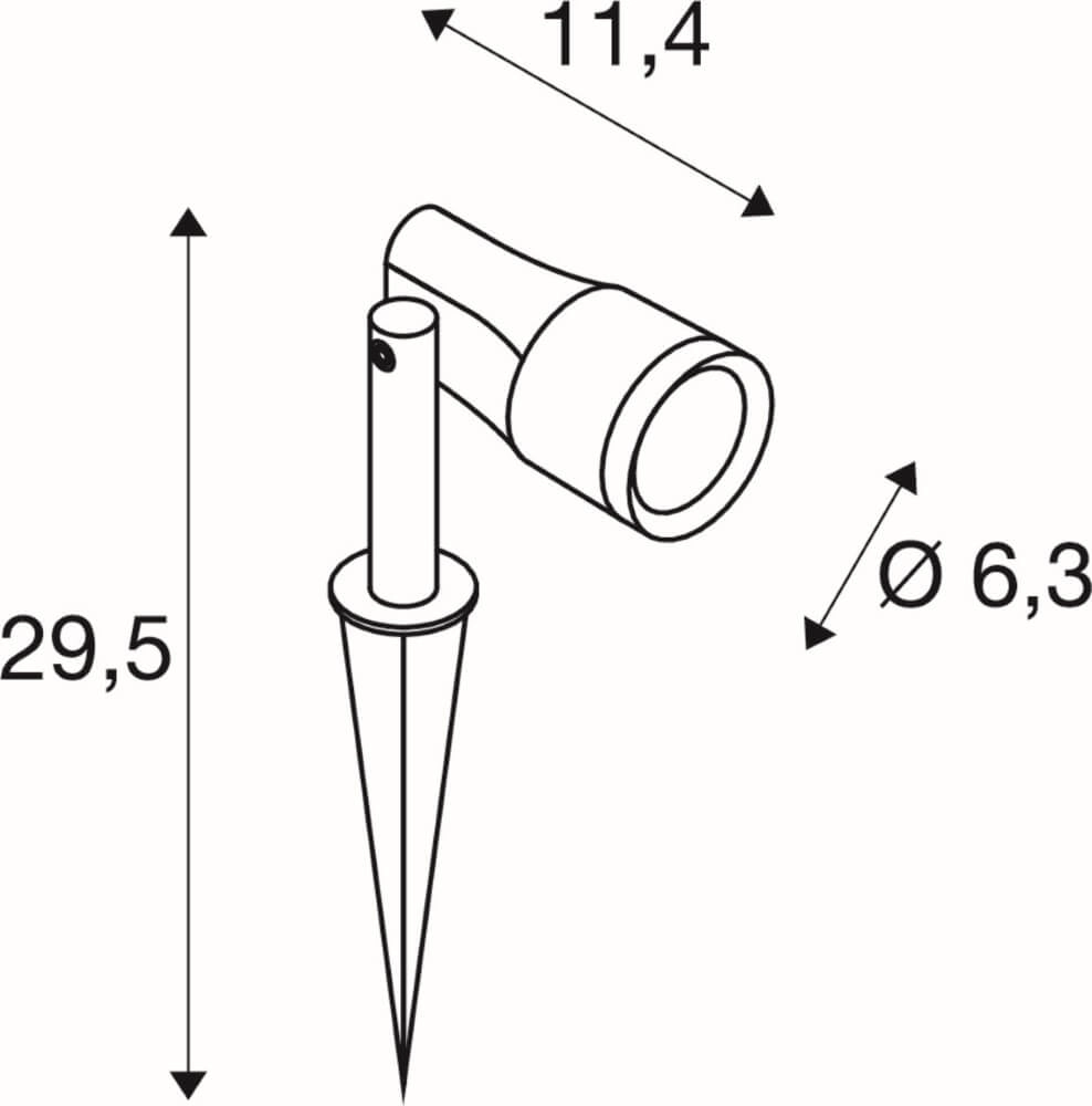 Tuinspot Syna 1x Led - 3000K SLV 4024163273497