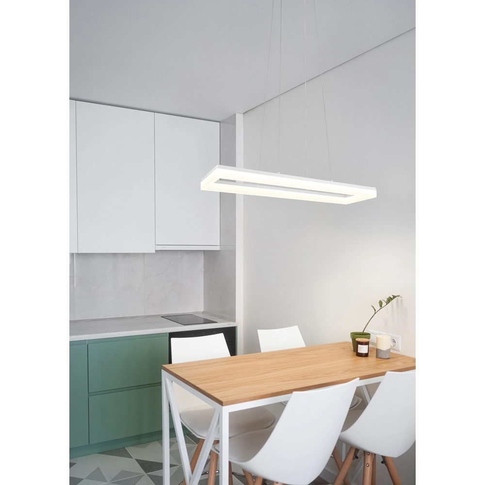 Strakke hanglamp Camino wit Trio 4017807655780