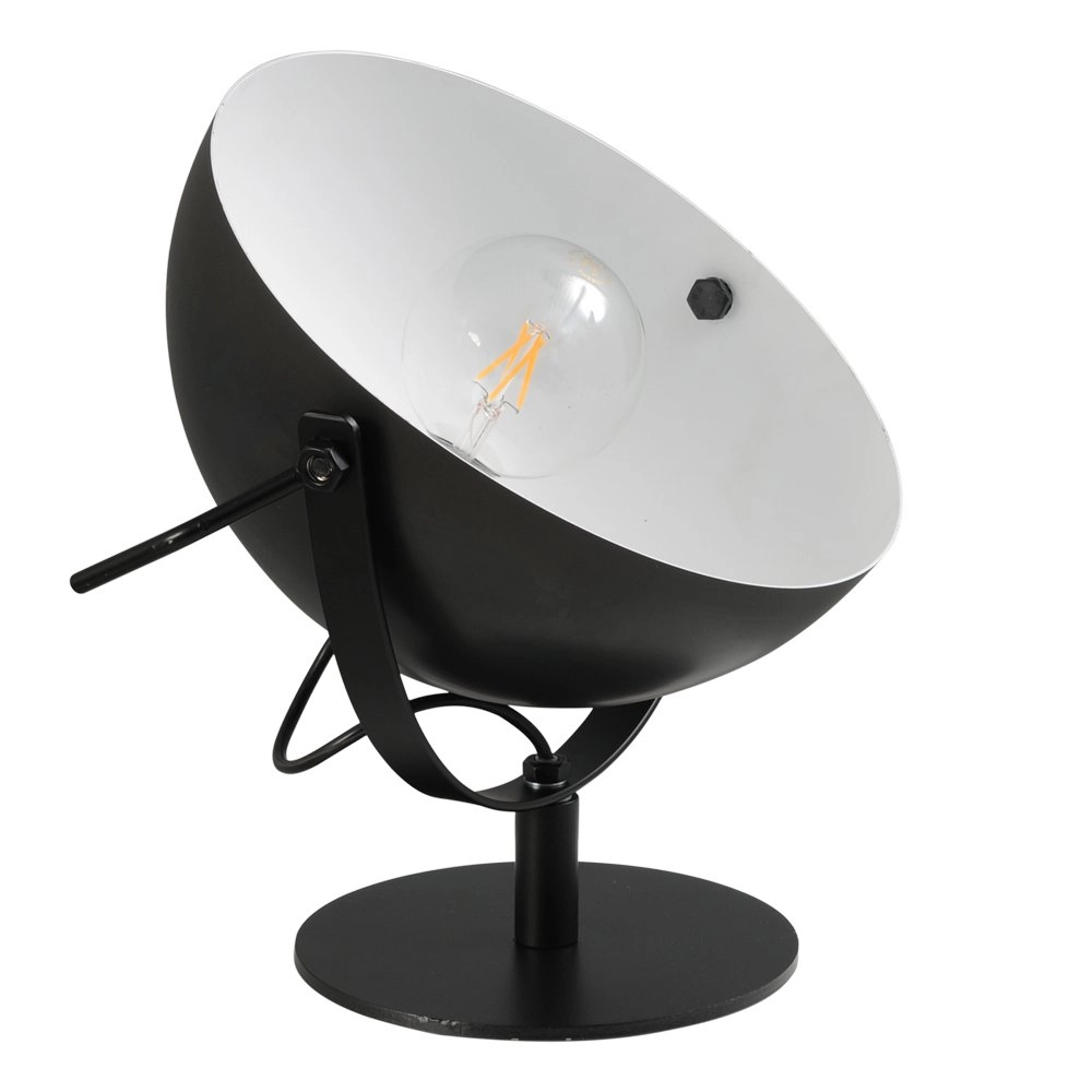 Zwarte Industria Uplighter 30cm zwart met wit Zwarte Industria Uplighter 30cm zwart met wit