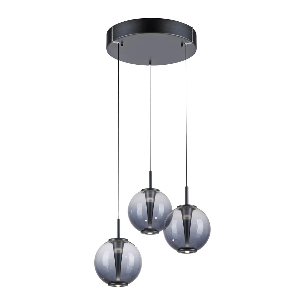 Vide hanglamp Pure E-Infinty mystic grey met smoke glas Paul Neuhaus 4012248398173