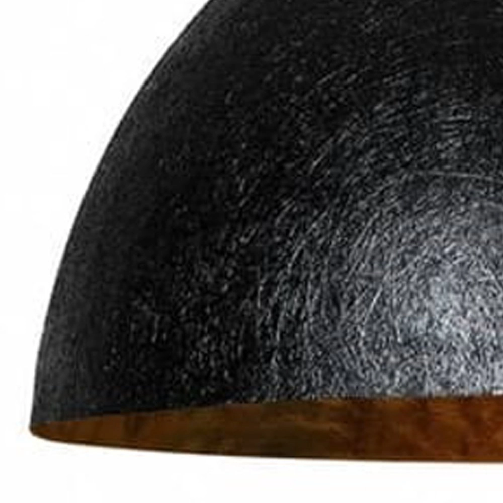 Stoere hanglamp Mezzo Tondo 50cm zwart met goud ETH 8718226342188