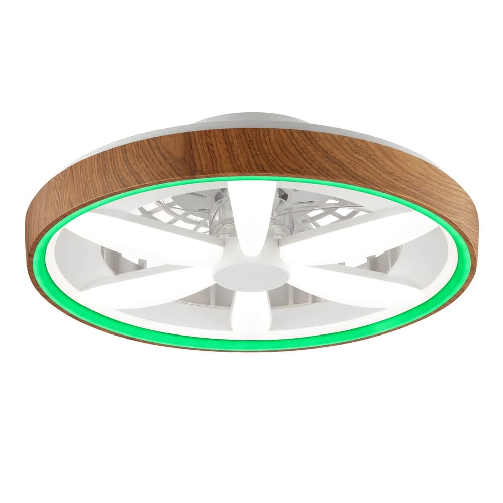 Hout-look plafondventilator Gaiano met RGB lamp Brilliant 4004353455728