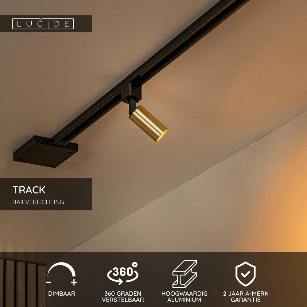 Railspot Track Ritmo 1-fase goud Lucide 5411212094070