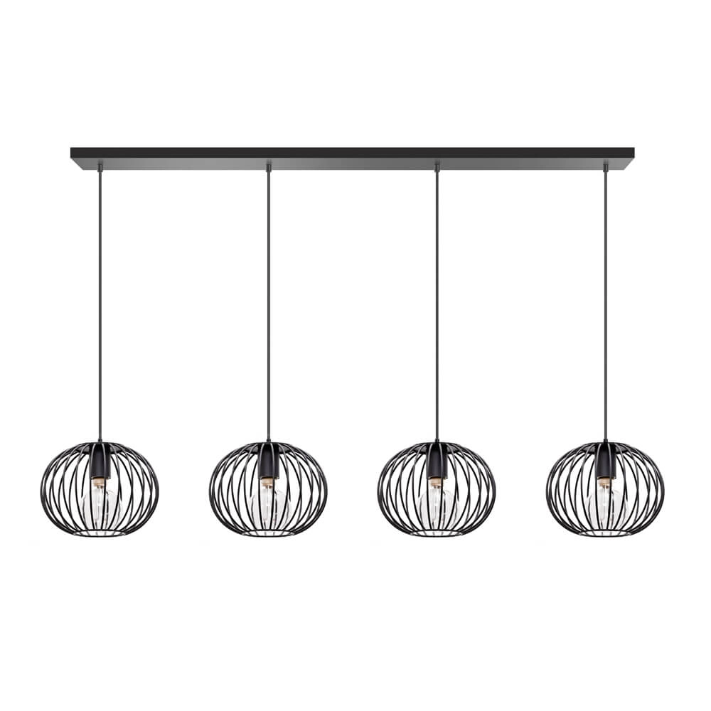 Draad hanglamp Wire 2 4-lichts zwart Draad hanglamp Wire 2 4-lichts zwart
