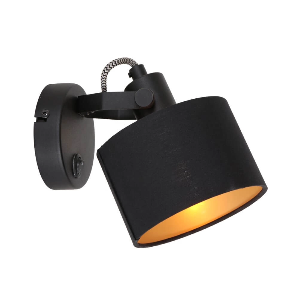 Zwart wandlampje Ornoir Steinhauer 8712746151404