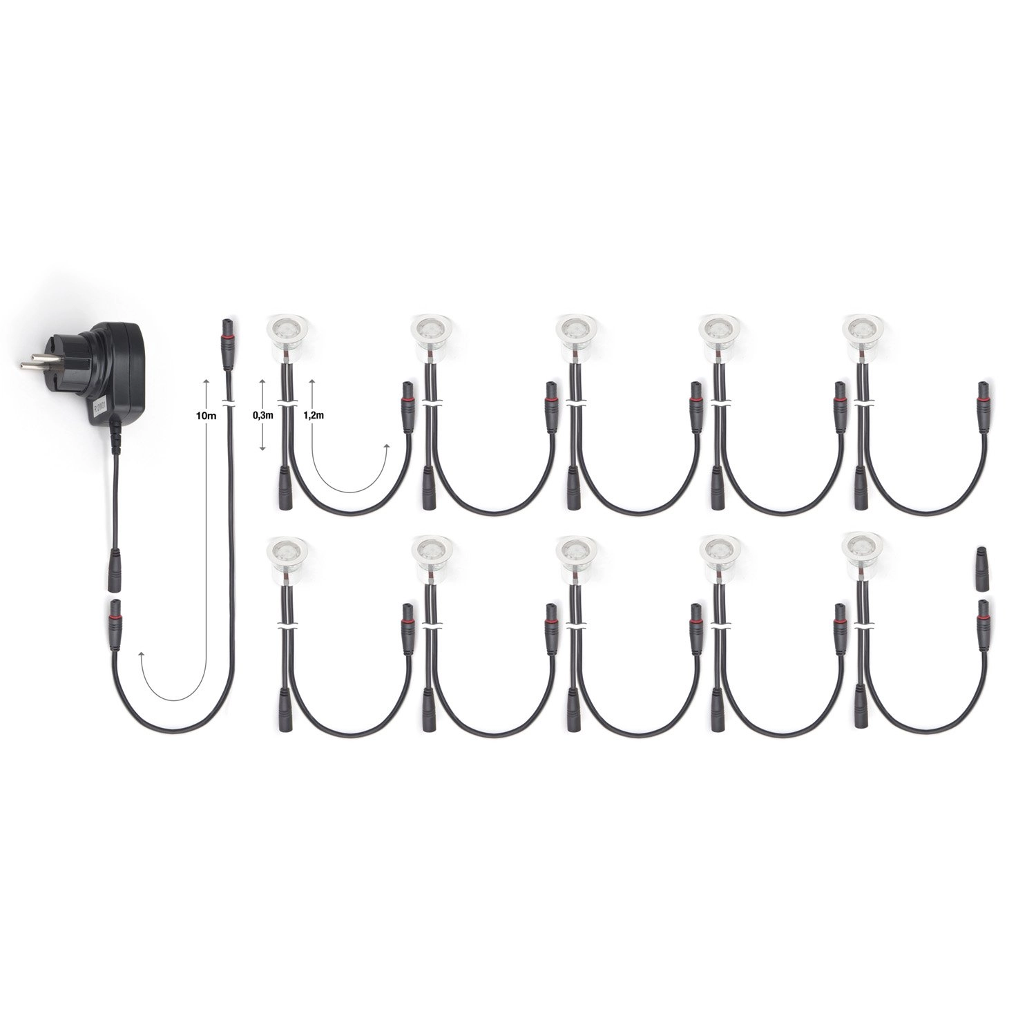 Set van 10 inbouwspots Cosa 30 6500K Brilliant 4004353047398