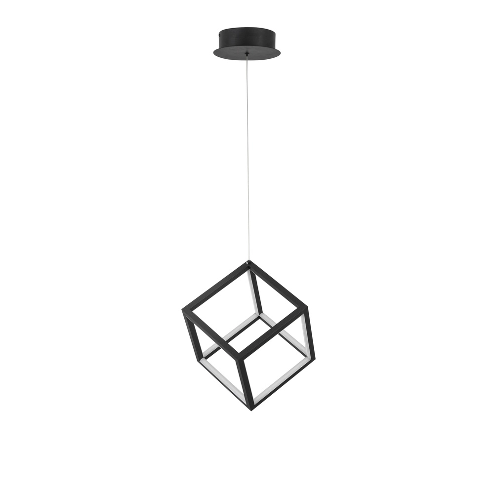 Vierkante hanglamp Gabbia zwart Lyora 5212017423399