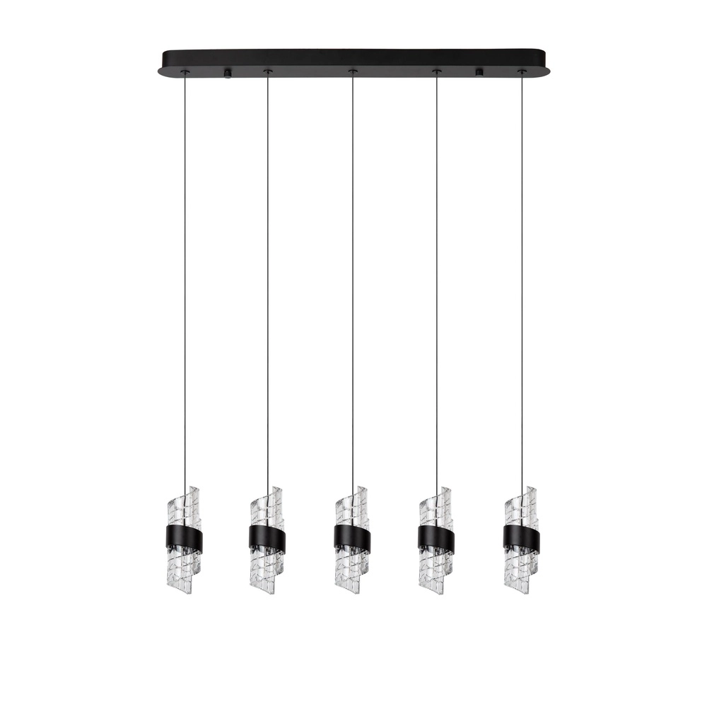 Design hanglamp Kligande 5-lichts zwart recht
