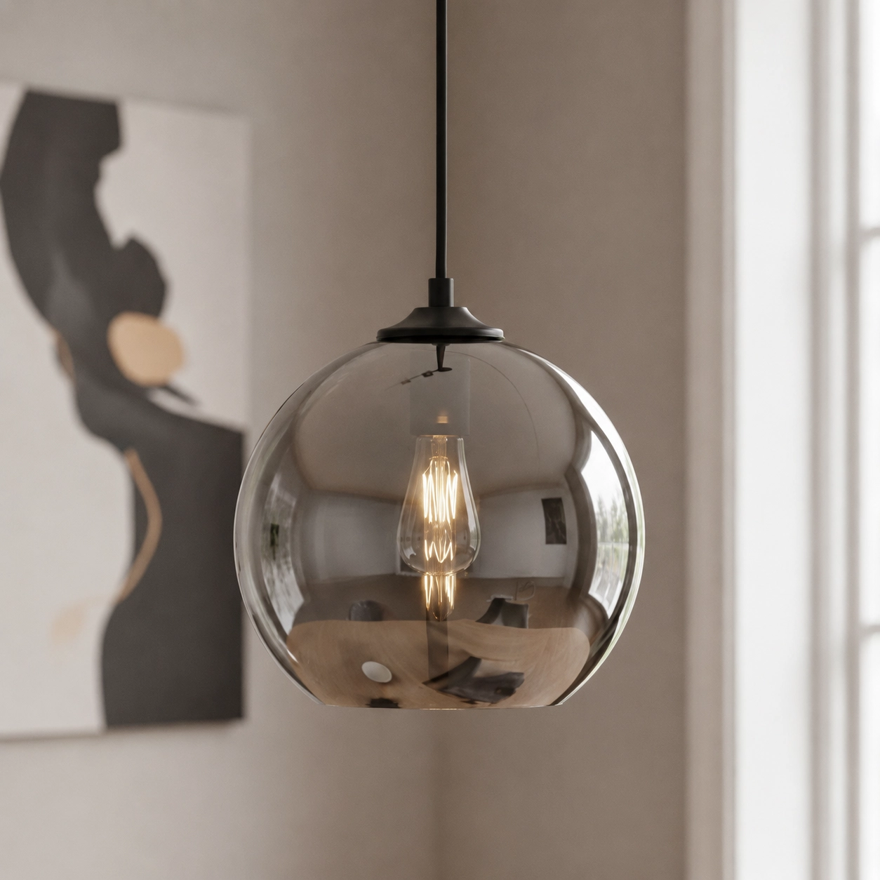 Design hanglamp Marino titan glas Ø 25cm