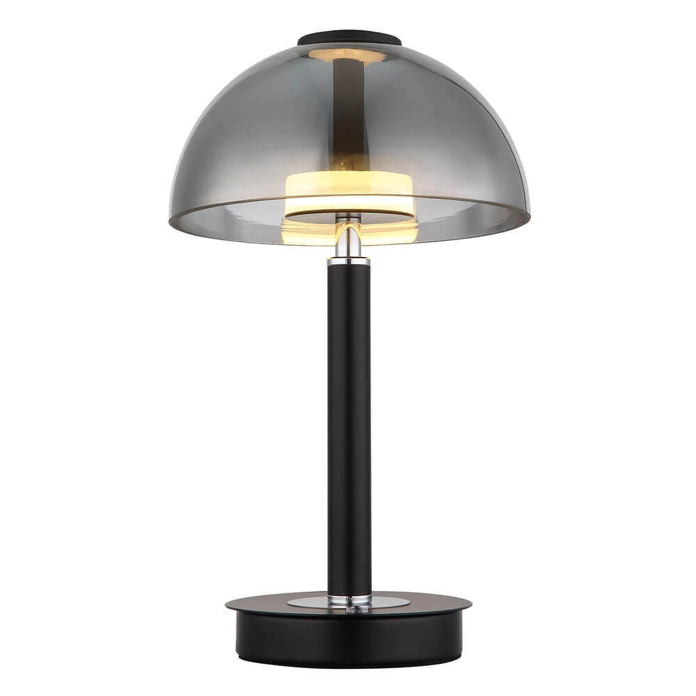 Tafellamp Uldin zwart met smoke glas Globo 9007371468720