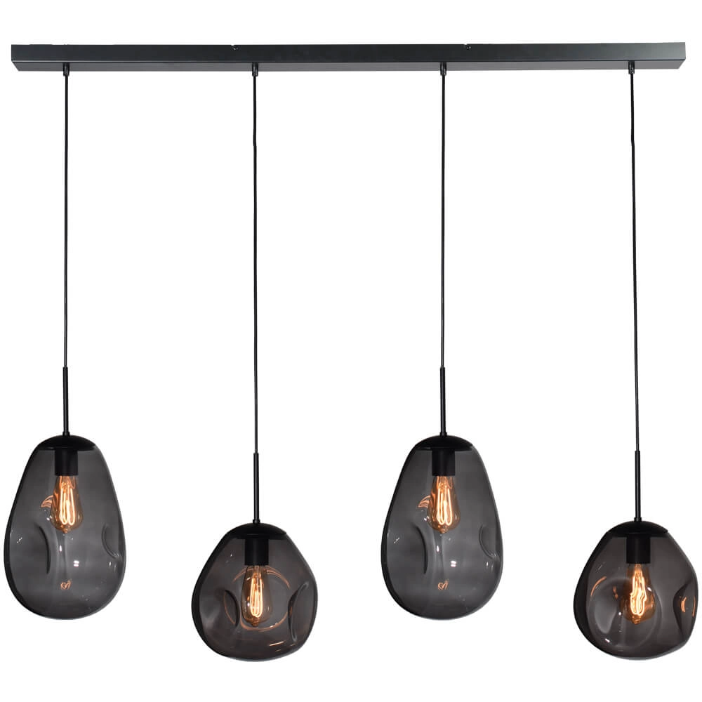 Hanglamp Lava 4x smoke glas Hanglamp Lava 4x smoke glas